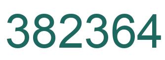 Number 382364 green image