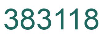 Number 383118 green image