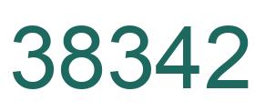 Number 38342 green image