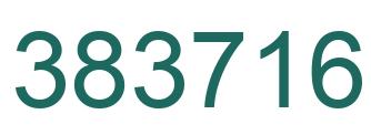 Number 383716 green image