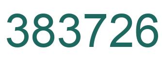 Number 383726 green image