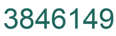 Number 3846149 green image