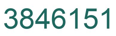 Number 3846151 green image
