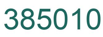 Number 385010 green image