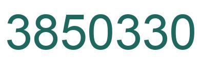 Number 3850330 green image