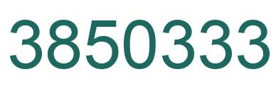 Number 3850333 green image