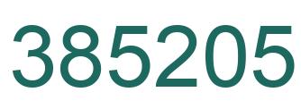 Number 385205 green image