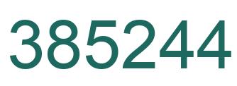 Number 385244 green image