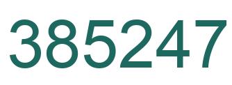 Number 385247 green image