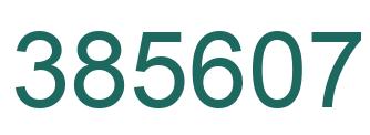 Number 385607 green image
