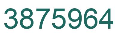 Number 3875964 green image