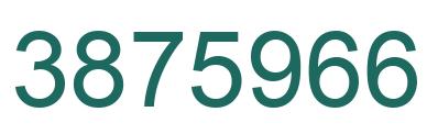 Number 3875966 green image