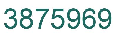 Number 3875969 green image