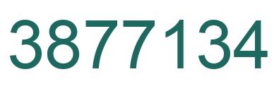 Number 3877134 green image