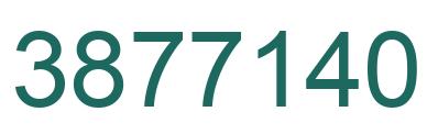 Number 3877140 green image