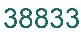 Number 38833 green image