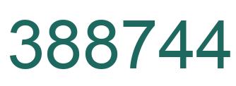 Number 388744 green image