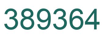 Number 389364 green image