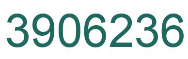 Number 3906236 green image