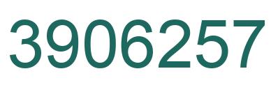 Number 3906257 green image