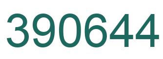 Number 390644 green image
