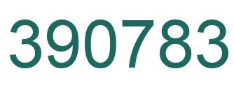 Number 390783 green image