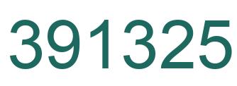 Number 391325 green image