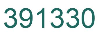 Number 391330 green image