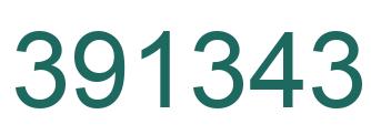Number 391343 green image
