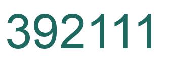 Número 392111 imagen verde