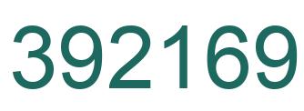 Number 392169 green image