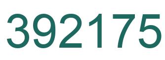 Number 392175 green image