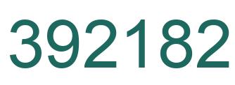 Number 392182 green image