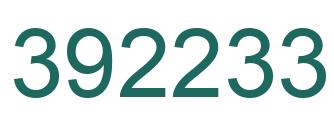 Number 392233 green image