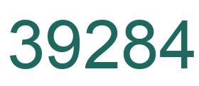 Number 39284 green image