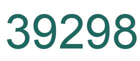 Number 39298 green image