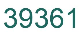 Number 39361 green image