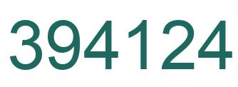 Number 394124 green image