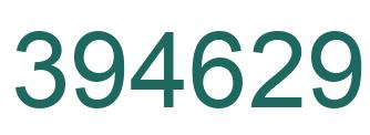 Number 394629 green image