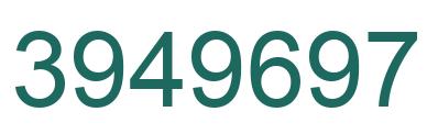 Número 3949697 imagen verde