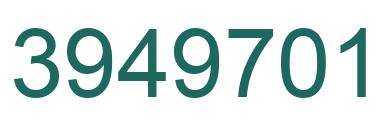 Número 3949701 imagen verde