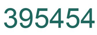 Number 395454 green image