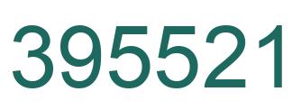 Number 395521 green image