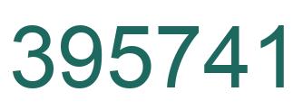 Number 395741 green image