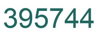 Number 395744 green image