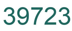 Number 39723 green image