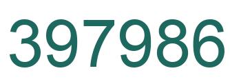 Number 397986 green image