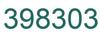 Number 398303 green image