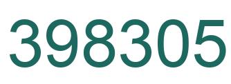 Number 398305 green image