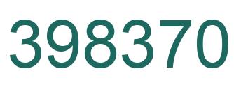 Number 398370 green image